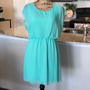 Cute Teal Sweet Storm Size Large Mini Dress